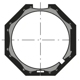 Couronne d'adaptation pour moteur Ø40 sur tube Ø40 mm