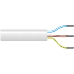Câble électrique 3 fils, longueur 50 mètres - blanc
