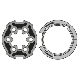 Roue et couronne pour moteur Ø40 sur tube Ø44,5 mm (Soliso)