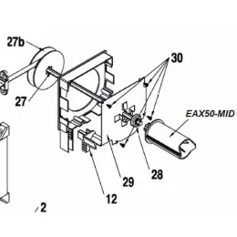 Embout pour axe SOPROFEN AX50, sortie crabot - carré de 10 mm
