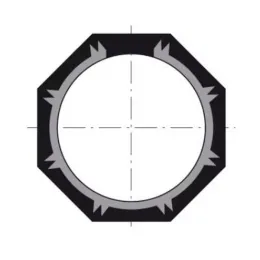 Couronne d'adaptation pour moteur Ø50 sur tube octogonal 60 mm (Imbac / Bubendorff)