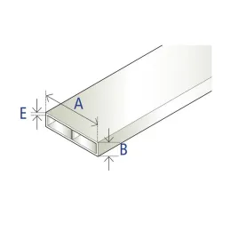 Profilé PVC creux 50 x 15 mm, blanc signalisation RAL 9016