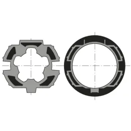 Roue et couronne pour moteur Ø50 sur tube ZF64