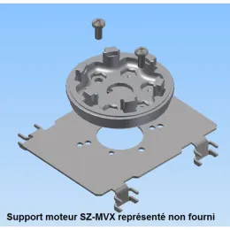 Plaque d'adaptation pour support moteur dans un coffre de volet roulant Bubendorff