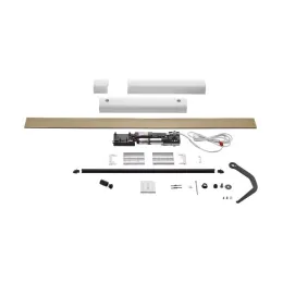 Moteur de volet battant radio Somfy Yslo IO, 1 vantail, carter blanc et bras noir