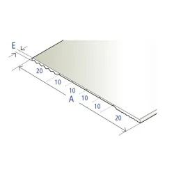 Plat PVC sécable 80 x 2 mm, blanc signalisation RAL 9016
