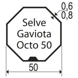 Roue et couronne pour moteur Ø50 sur tube octogonal 50 mm (Selve / Gaviota)
