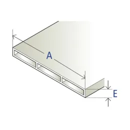 Profilé alvéolaire en PVC 50 x 5 mm,  chêne doré veiné