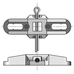 Plaque point fixe pour moteur SOMFY LS40/LT50