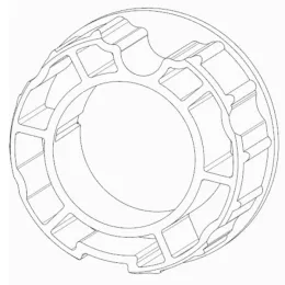 Couronne d'adaptation pour moteur Ø50 sur tube Ø80 mm (Rollerbat)