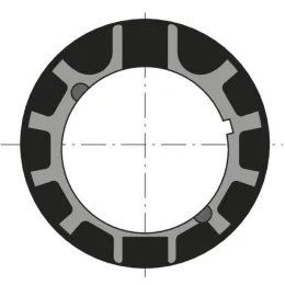 Couronne d'adaptation pour moteur Ø50  sur tube Ø70 mm (Imbac)