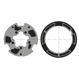 Roue et couronne pour moteur Ø60 sur tube Ø80 mm (Llaza)